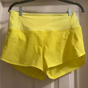 Lululemon Athletica Yellow Athletic Shorts